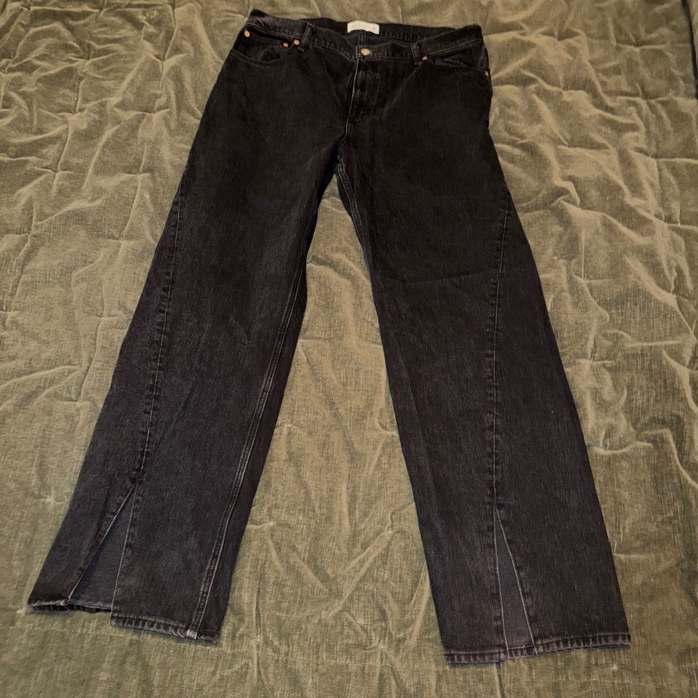 Abercrombie 90s Relaxed high Rise Split hem